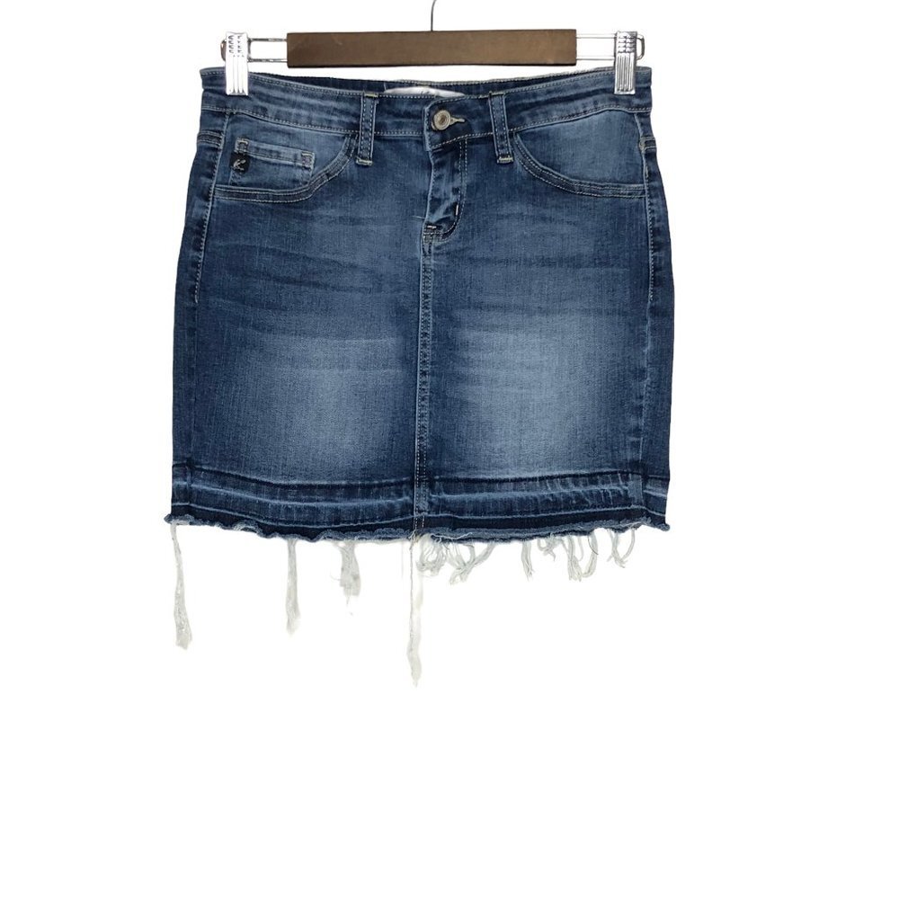 Kancan Denim Distressed‎ Mini Skirt Size 5/26